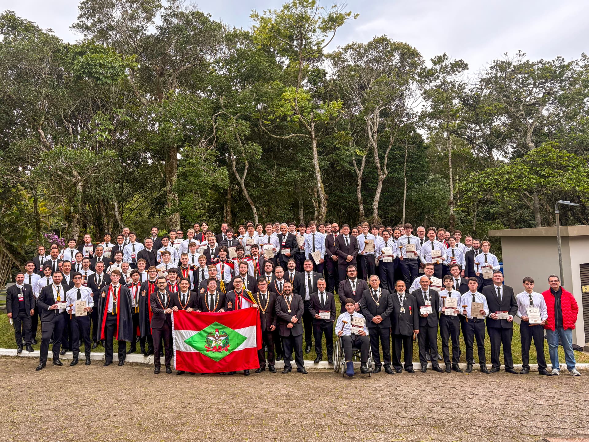 Foto oficial de DeMolays de Santa Catarina reunidos