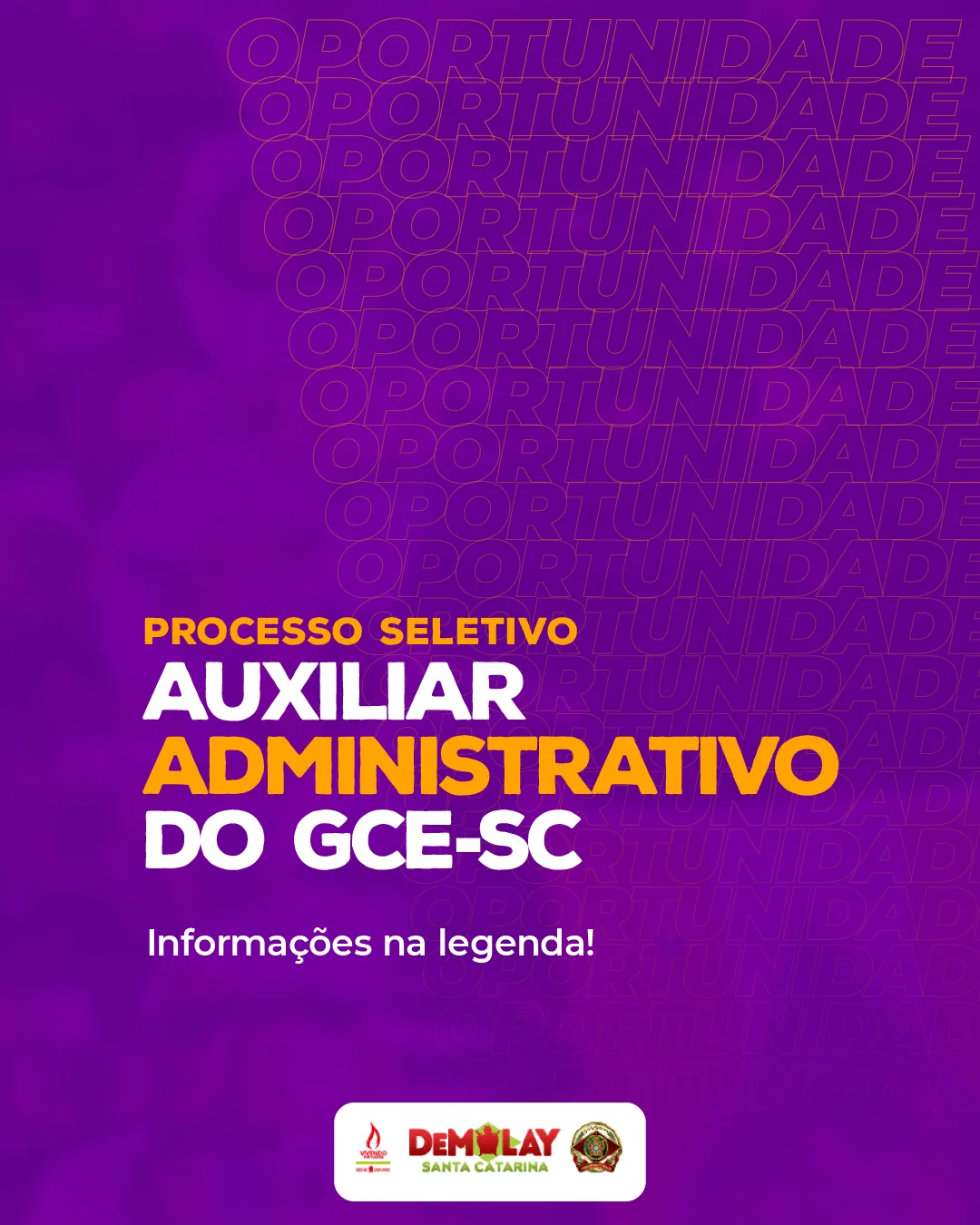 Processo Seletivo para a vaga de Auxiliar Administrativo do GCE